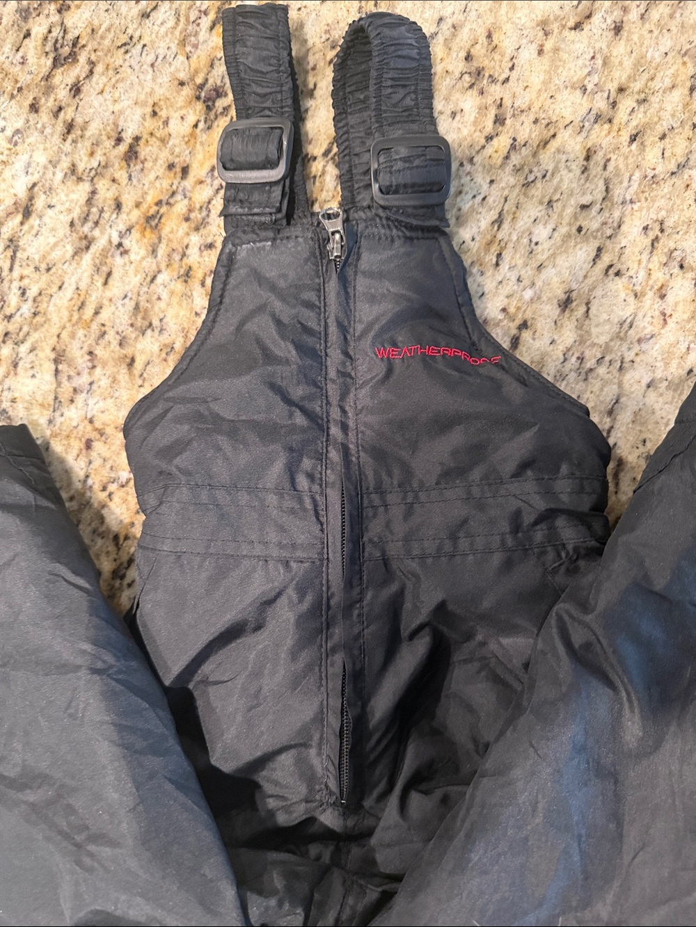 Weatherproof Kids Black Insulated Snow Bib Overalls